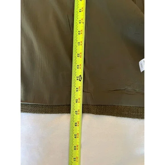 J. Jill Tweed Wool Blend Lined Front Pockets Blazer Size Large Green - Picture 5 of 9